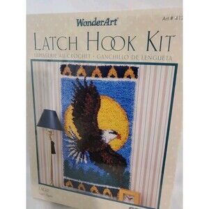Eagle Vintage Caron Wonder Art Latch Hook Kit Project New Factory Sealed Package